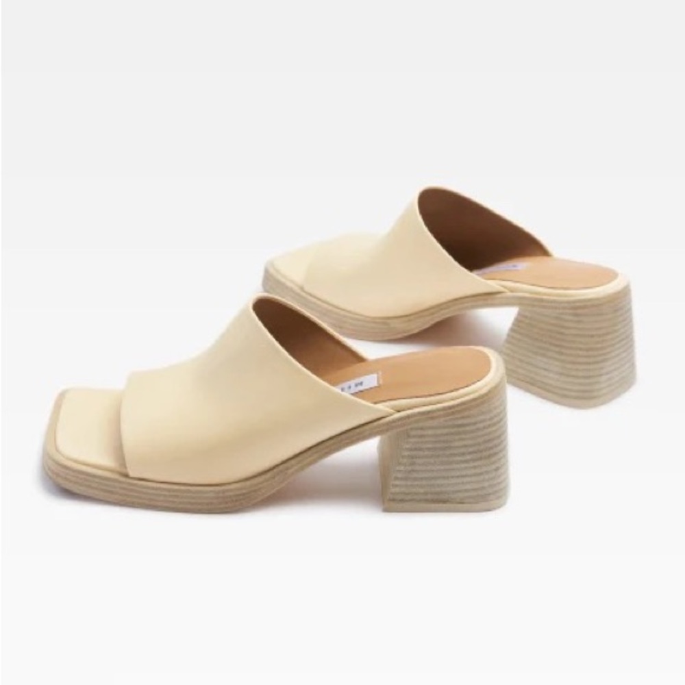 Miista Kristen Mules in Cream. Never worn. Size 37, or a 7.